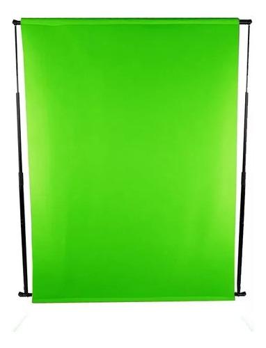 Fondo Infinito Croma Key Verde Tela 2x1.50 - Con Estructura