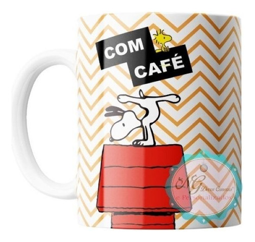 Caneca Snoopy Com Café Sem Café