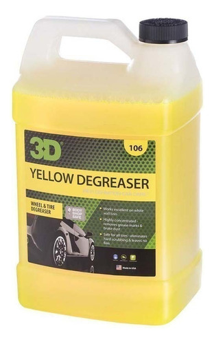 3d Yellow Degreaser - Desengrasante Exterior Llantas