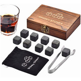 Conjunto De Piedras De Whisky Refrigerante, Caja De Madera