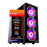 Pc Gamer Fácil Ryzen 5 5600g Vega 7 Hd 1tb 16gb Ddr4 500w