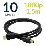 Paquete De 10 Cables Hdmi Full Hd 1080p De 1.5 Metros