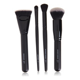 Set De Brochas Para Maquillaje De Rostro 4 Piezas Fibra Sint