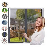 Cortina Mosquitera Ventana Insectos 130x150 Negro