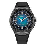 Reloj Citizen Eco Drive Radio Control Attesa Cb0215-18l Ts Color De La Correa Negro Color Del Bisel Negro Color Del Fondo Azul