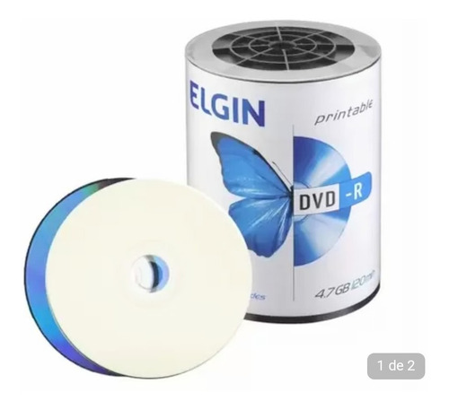 100 Dvd-r Elgin Printable 16x 4.7gb
