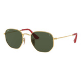 Ray Ban Rb3548nm F00831 Hexagonal Ferrari Negro G-15 Dorado