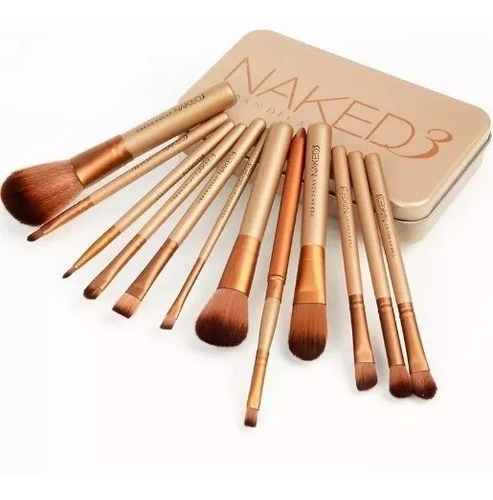 Brochas De Maquillaje Naked3 Caja Set O Kit X 12