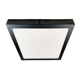 Panel Plafón Foco Led Cuadrado Sobrepuesto 24w Negro