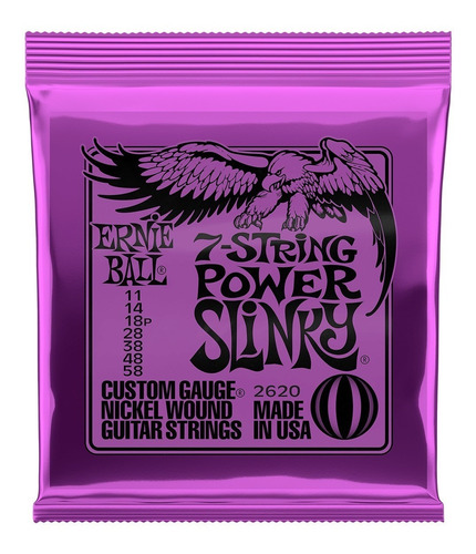 Encordado Ernie Ball 7 Cuerdas 11-58 Guitarra Electrica 2620