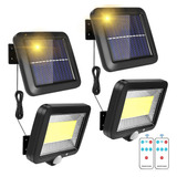 2-pack Lámpara Solar Para Exterior, Recargable Luz 100 Led