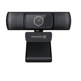 Camara Webcam Full Hd Conferencia Zoom Skype Pc Mac Swissten Color Negro