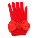 Guantes Red Encaje Para Niña Ceremonias, Fiesta, Comunión