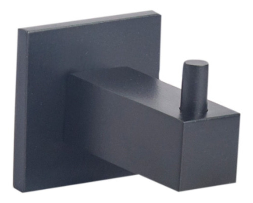 Percha Simple Qubic Negro 1000.5 Ottone Baño Accesorio