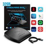 Faaftech Streaming Box S Soft 2gb Ram 32gb Armazenamento Interface Desbloqueio Usb Central Apps Android Sistema Carplay Multimídia 4g Wifi Preto