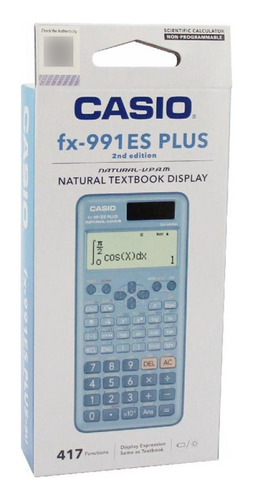 Calculadora Casio Fx991es Plus Segunda Edición 417 Funciones