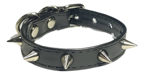 Pulseira Couro Legítimo Bracelete Spike Estilo Gótico Punk