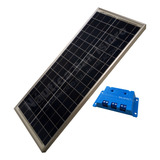 Panel Solar 55w + Regulador P/ Batería 12v Nautica Motorhome