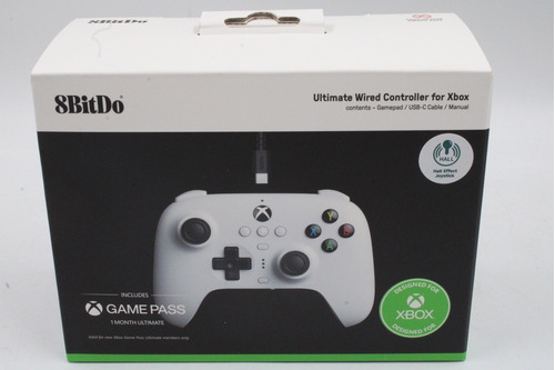 Controle - 8bitdo Ultimate Wired Controller White (1)