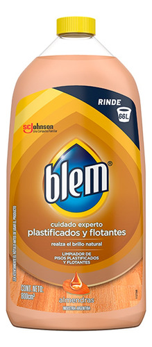 Blem Limpiador Pisos Plastificados Flotantes Almendras 800ml