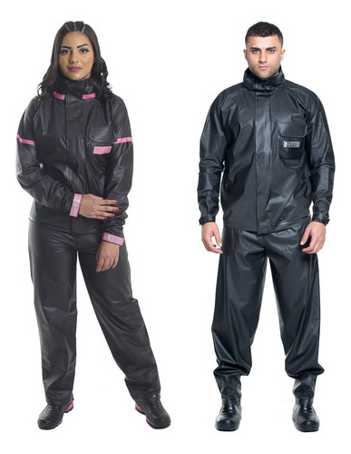 Kit Capa De Chuva Masculina E Feminina Para Motoqueiro Moto