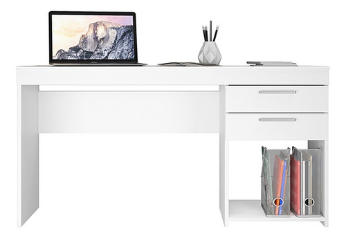 Escrivaninha Notável Móveis Mesa Office 2 Gavetas Mdp De 1210mm X 760mm X 410mm Branco