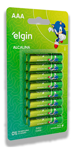 16 Pilhas Baterias Aaa 3a Alcalina Palito Elgin 1 Cartela