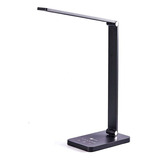 Luminária De Mesa Led Touch Articulável Preta Escritórios