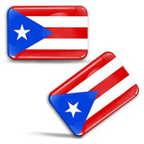 2 X 3d Bandera Nacional De Puerto Rico Calcomanías Abo...