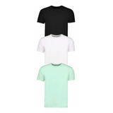 Mayoreo 3 Pz Playeras Colores Basic Caballero Suave/paquetes