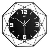 Moderno Reloj De Pared Redondo Decoración Negro No Luminoso