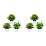 Pack Of 6 Potted Plants Artificial Vase For Plan 1