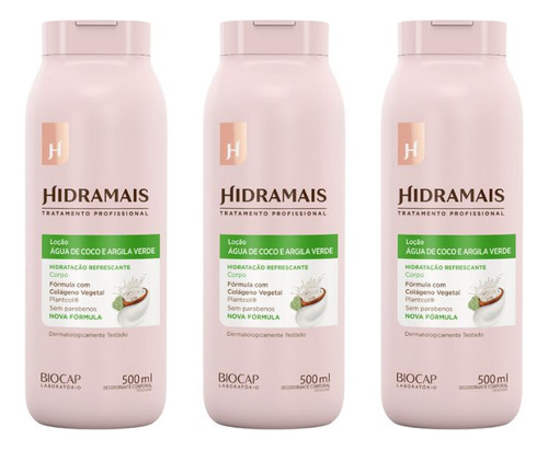 Hidratante Corporal Hidramais 500ml Coco E Arg Ver-kit C/3un