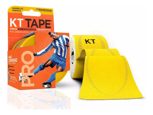 Cinta Kinesiológica Neuromuscular Kt Tape Pro Sintético Color Amarillo