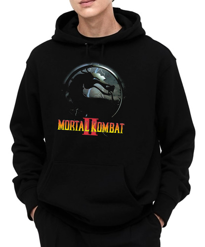 Moletom Mortal Kombat Frio Canguru Capuz Retrô Games Logo 