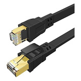 Cable Ethernet Cat 8 De 15 Pies, Cable De Red Lan Plano De .