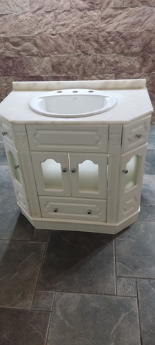 Vanitory Laqueado Blanco Mueble De Baño 
