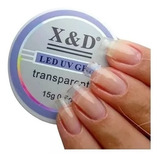 Gel Uv Led X&d Xed 15g Orig Alongamento Unhas Pink Nude Cor Transparente