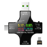 Lucke Usb Tester 2 En 1 Con Pantalla Ips Lcd Voltímetro