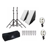 Kit Iluminação Contínua 750w Newborn Filmagem 50x70cm 220v