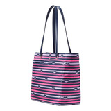 Bolsa Grande De Nailon Rosa Con Estampado De Labios Kate Spa