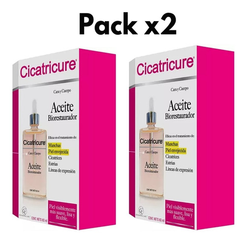 Pack X2 Aceite Cicatricure Biorestaurador 60ml