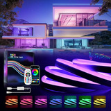 Tira Led Neon Rgb 50ft Con App Y Control Remoto