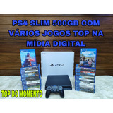 Ps4 Slim 500gb Completo Com Gta 5, Call Of Duty Último 