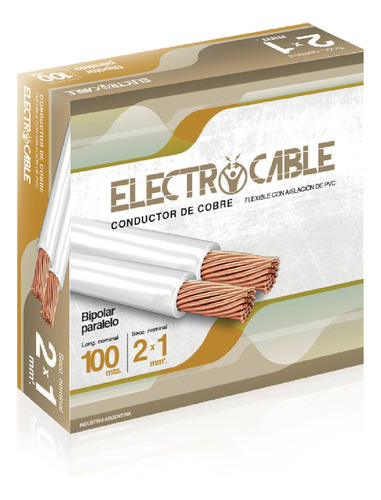 Cable Bipolar Paralelo 2x1mm 100mt Electrocable