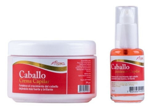 Flora® Kit Caballo Crema 300g + Aceite 30ml Para Cabello