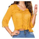 Blusa Malka Amarillo Para Mujer Croydon