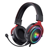 Audífonos Gamer Rgb Onikuma X10 3.5 Black Red