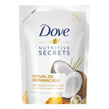 Repuesto Acondicionador Dove Nutritive Secrets Ritual De Reparación Coco Y Cúrcuma En Repuesto De 180ml Por 1 Unidad