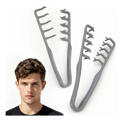 2 Peine Texturizado Y Esponjoso Barbero Estilista Peluquero Gris | MercadoLibre